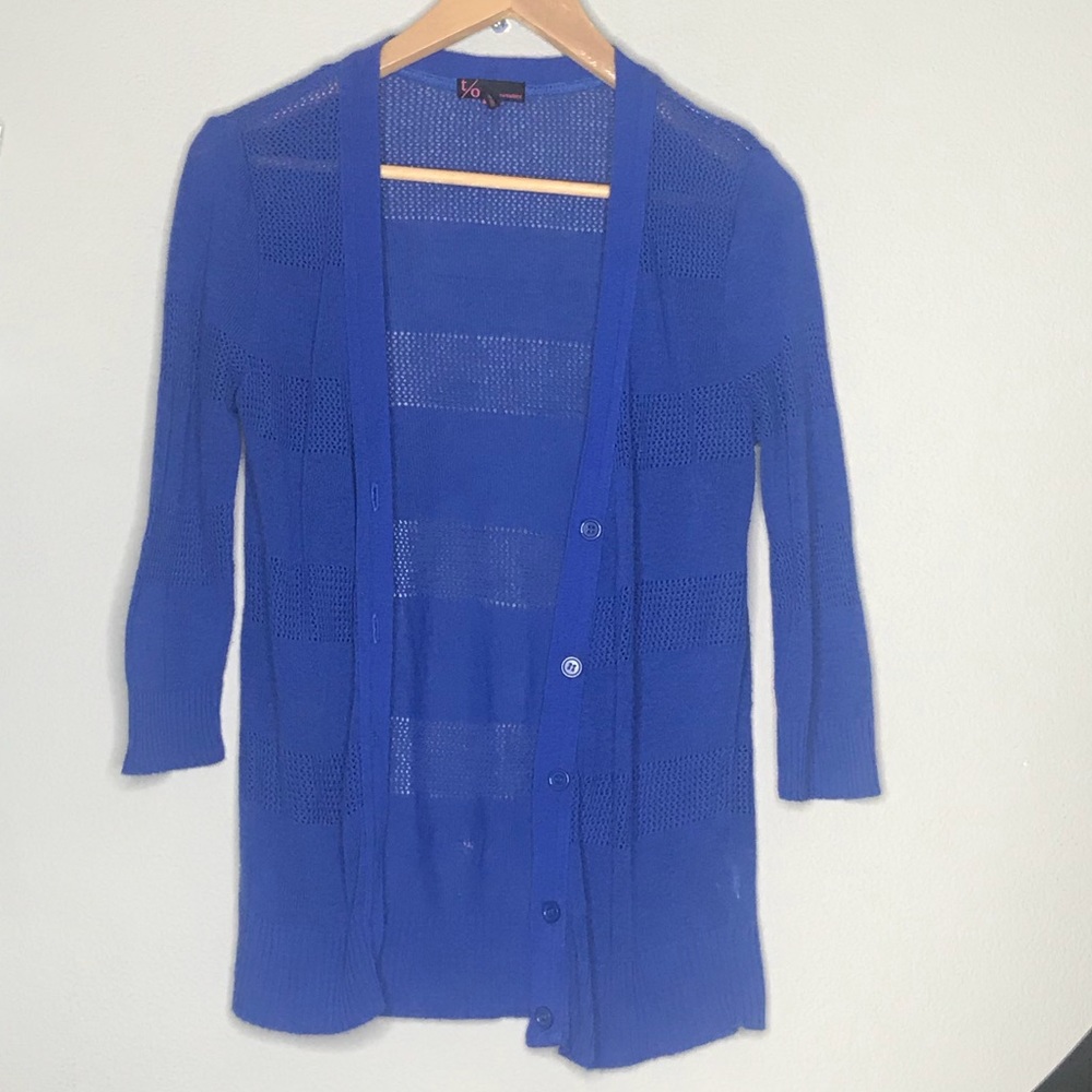 Blue Knitted Cardigan